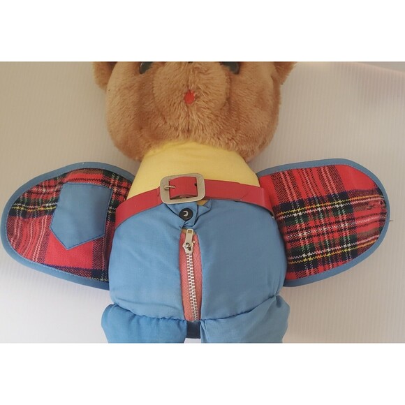 Learn to Dress 1977 Vintage R Dakin Teddy Bear Button Belt Snap Zipper Plush - Picture 4 of 8
